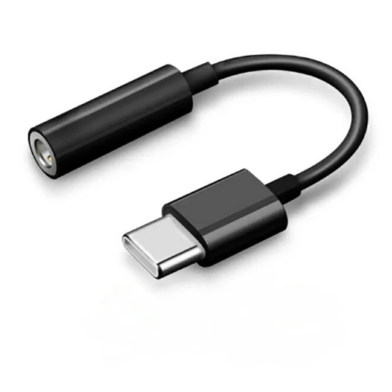 Переходник Type-C на AUX 3.5 мм с чипом DAC для Samsung / iPhone / Pixel Черный
