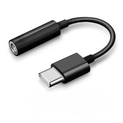 Переходник для Iphone 15, 15 pro, 15 pro max, 15 plus с Type-C  на аудио 3.5 mm / Черный