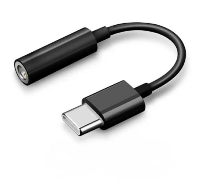Перехідник для Iphone 15, 15 pro, 15 pro max, 15 plus з Type-C на аудіо 3.5 mm / Чорний