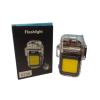 Електроімпульсна запальничка Flashlight 9258 / USB запальничка з ліхтариком / Чорна