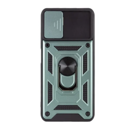 Накладка ударостійка з тримачем і захистом камери для Xiaomi Redmi Note 9T / Зелений