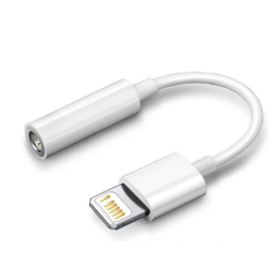 Перехідник Lightning на навушники 3.5 мм для iPhone 5/6/7/8/SE/X/11/12/13/14 / Білий