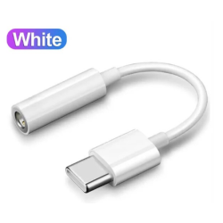 Перехідник для смартфонів Samsung з Type-C на аудіо 3.5 mm / Білий Перехідник для смартфонів Samsung з Type-C на аудіо 3.5 mm / Білий