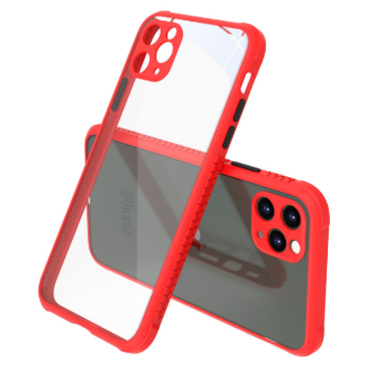 Чохол Fashion case (матовий) для Apple iPhone 11 Pro Max (6.5) / Червоні боки
