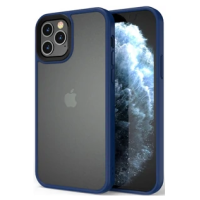 Чохол-накладка Рrotective Сase (матовий) для iPhone 13 / Темно синій (боки)