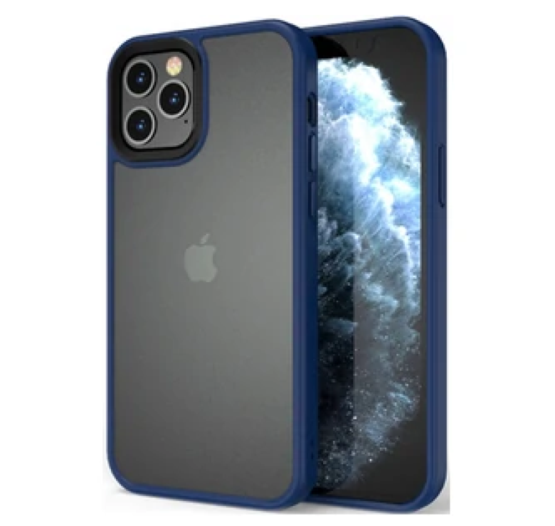 Чохол-накладка Рrotective Сase (матовий) для iPhone 13 / Темно синій (боки)