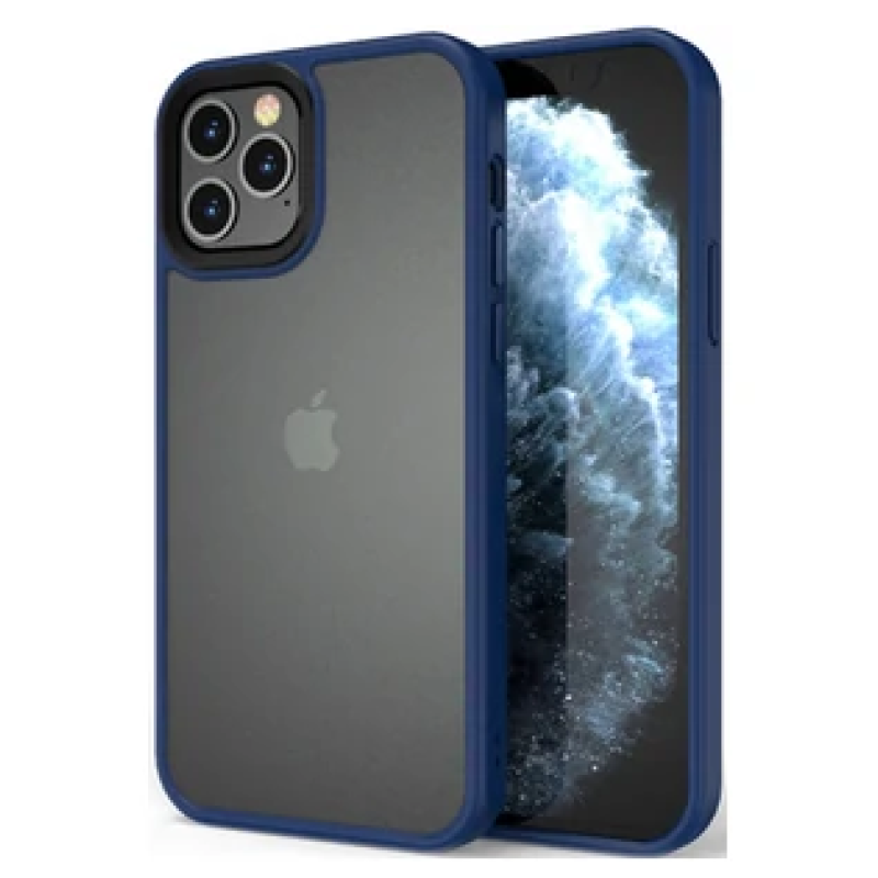 Чохол-накладка Рrotective Сase (матовий) для iPhone 13 / Темно синій (боки)