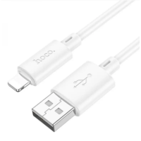 Кабель Hoco X88 / Lightning - USB для Iphone / Швидка зарядка до 2.4 ампера / 1 метр / Білий