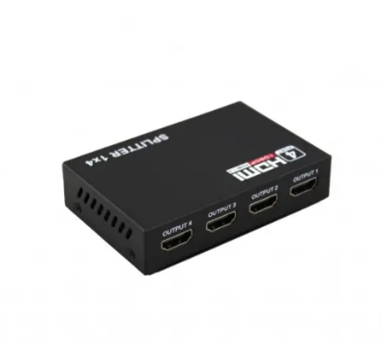 HDMI розгалужувач на 4 порти HDMI SPLITTER 1 in 4 / Чорний