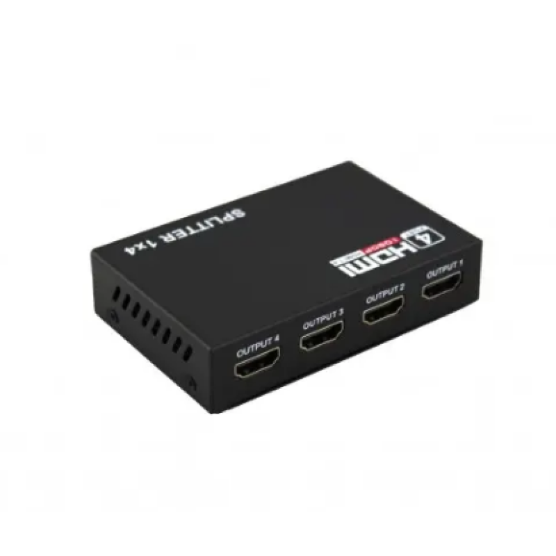 Розгалужувач HDMI на 4 порти, HDMI SPLITTER, чорного кольору