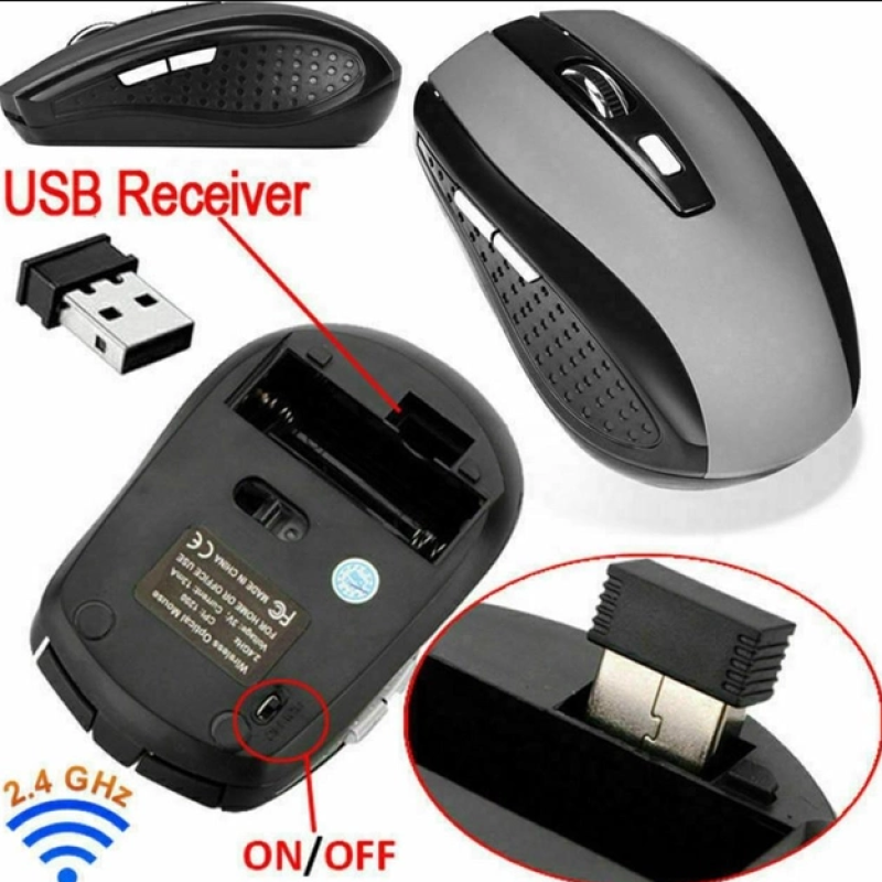 Беспроводная мышка Wireless Mouse G-109 / Комп'ютерна мишка бездротова 2.4GHz / Черный-Серый