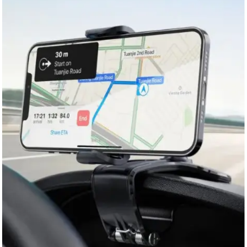 Тримач для телефону на дошці автомобіля HOLDER, 4-6.2", чорний