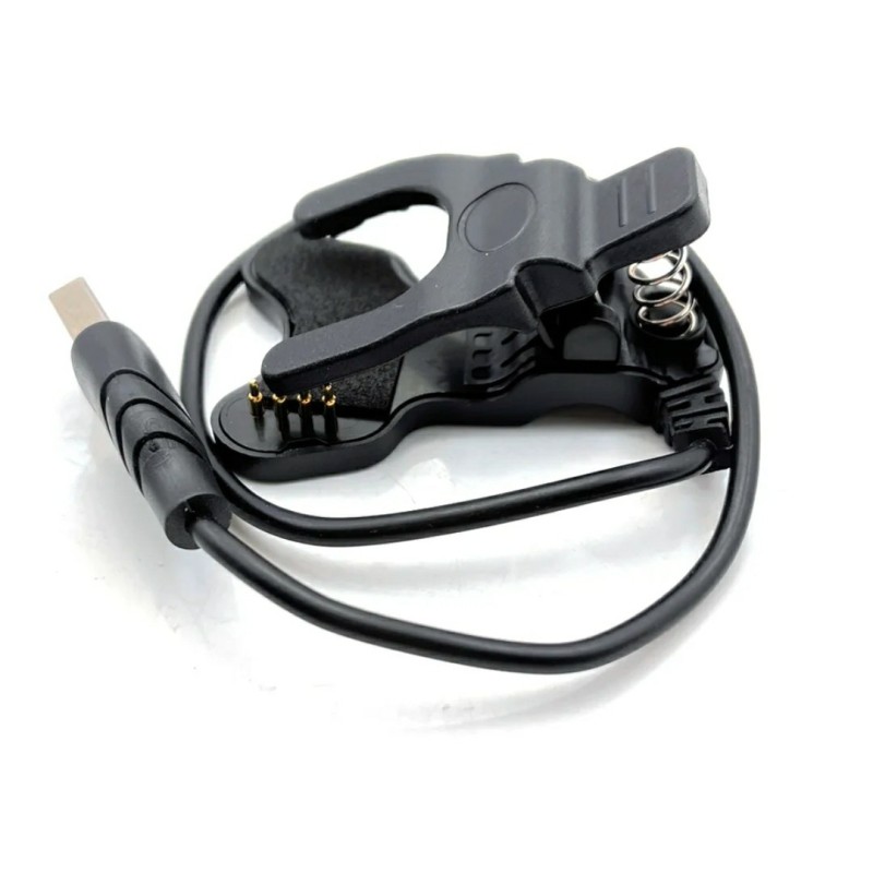 Адаптер USB кабель для смарт-часов на 4 контакты 9 мм. 30 см. / Черный