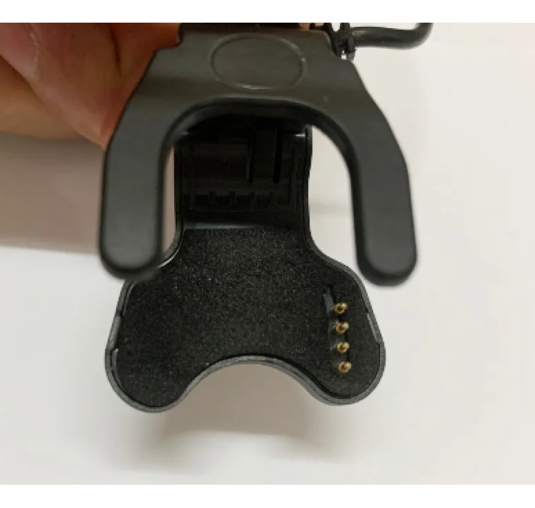 Адаптер USB кабель для смарт-годинника на 4 контакти 9 мм. 30 см. / Чорний