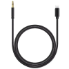 Перехідник кабель з Lightning на AUX аудіо 3.5 mm. / Нейлон / 1 метр / Чорний