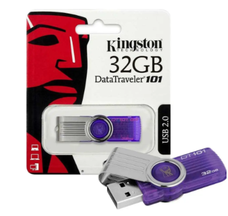 Флеш накопичувач USB на 16 гб / швидкість 3.0 Kingston DataTraveler DT101 G2/ Фіолетовий