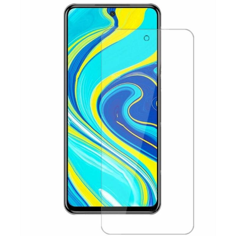 Закаленное защитное стекло на Xiaomi Redmi Note 9 Pro (отверстие под камеру) /Прозрачное