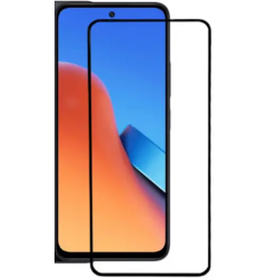 Закаленное защитное стекло (21D) на смартфон Xiaomi Redmi Note 13 / Черная рамка