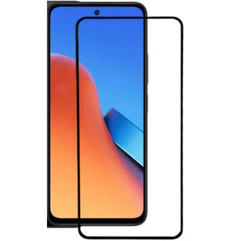 Закаленное защитное стекло (21D) на смартфон Xiaomi 13T Pro / Черная рамка