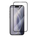 Загартоване скло на iPhone 15 Pro Max / Повне покриття / Чорна рамка