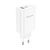 Зарядний блок живлення Borofone BN10 65W / 1USB+1Type-с 3.0 / Білий