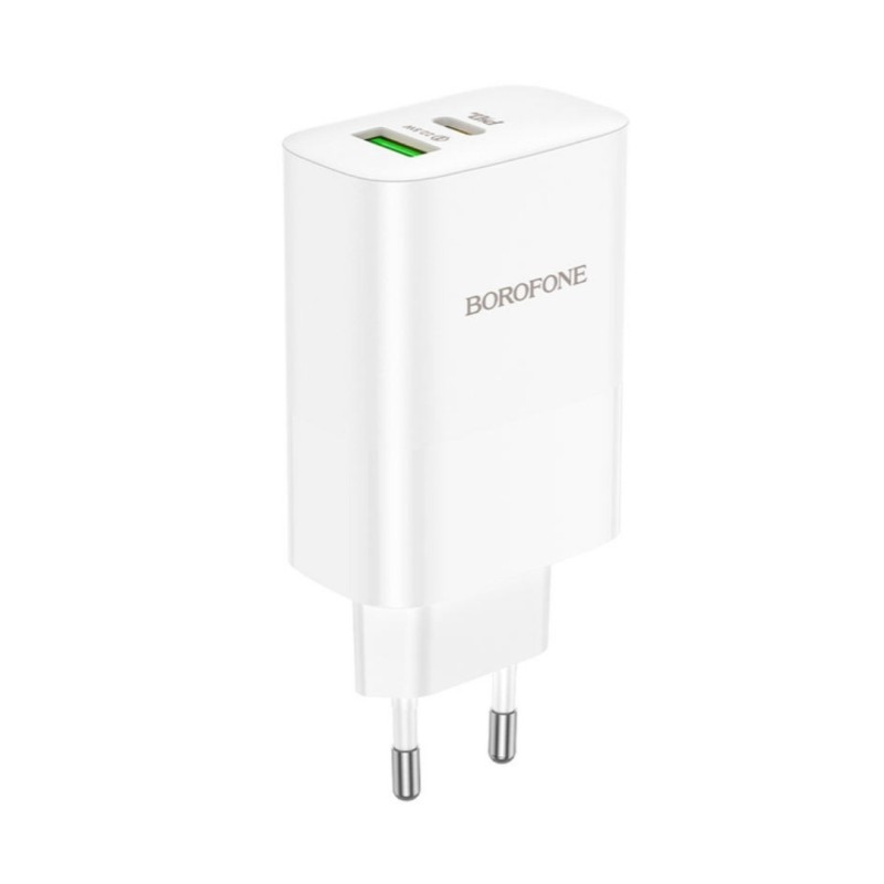 Зарядний блок живлення Borofone BN10 65W / 1USB+1Type-с 3.0 / Білий