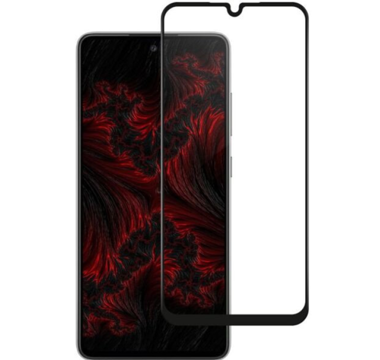 Загартоване захисне скло на Samsung Galaxy A25 / Чорна рамка