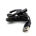 Адаптер USB кабель для смарт-годинника на 4 контакти 8 мм. 30 см. / Чорний