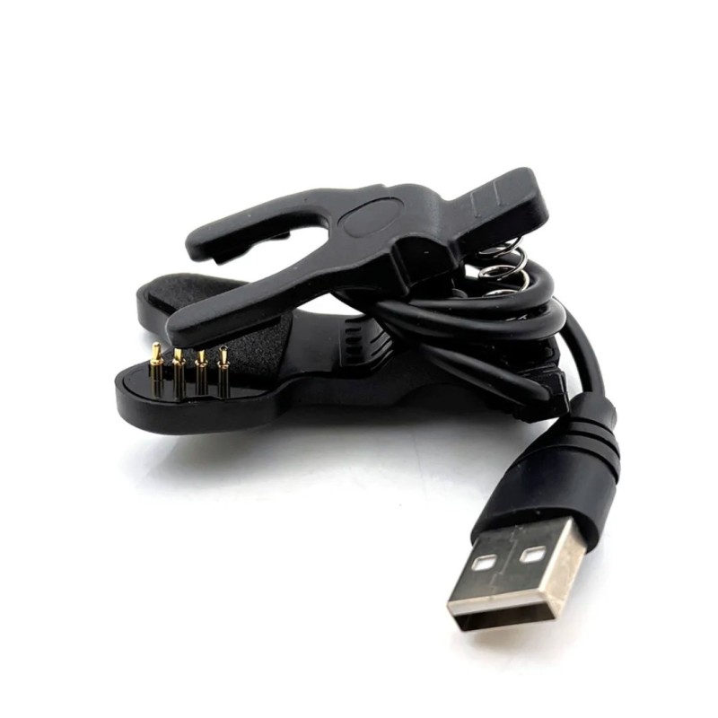 Адаптер USB кабель для смарт-годинника, 4 контакти, 8 мм, 30 см, чорний