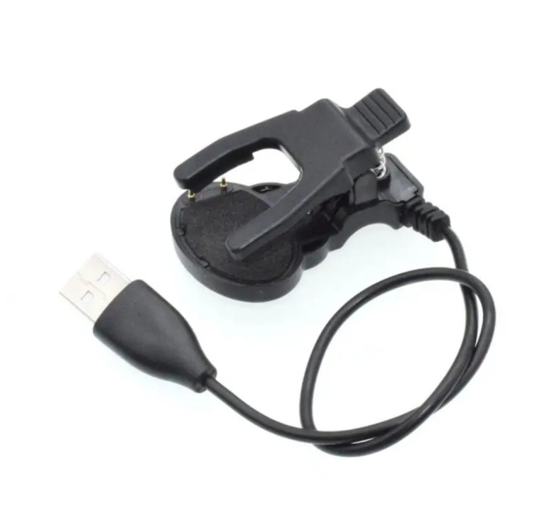 Адаптер USB кабель для смарт-годинника на 2 контакти 9 мм. 30 см. / Чорний
