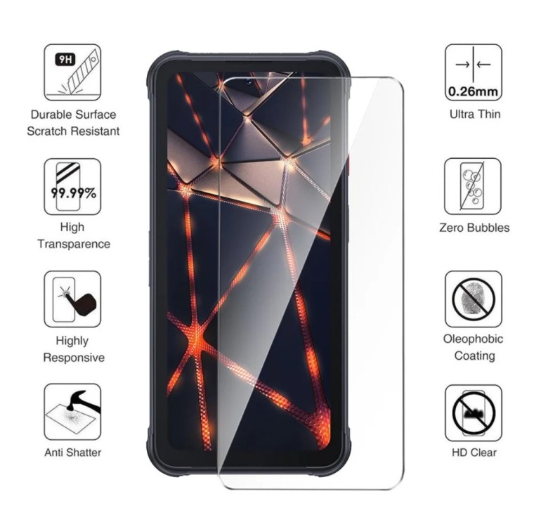 Загартоване захисне скло на смартфон Cubot KingKong 8 / Прозоре