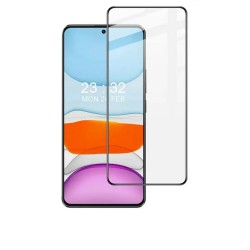 Загартоване захисне скло на смартфон Poco X6 / Чорна рамка