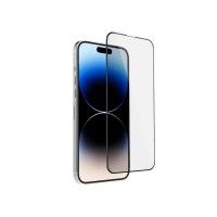 Загартоване скло на iPhone 14 Pro Max / Повне покриття / Чорна рамка