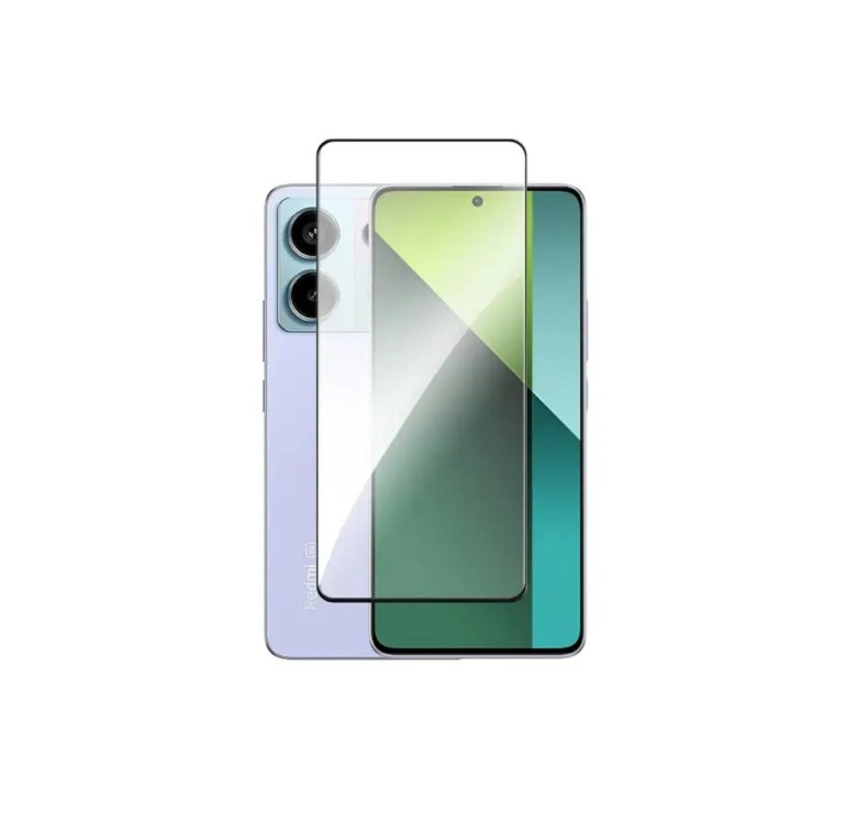 Загартоване захисне скло на смартфон Xiaomi Redmi Note 13 Pro 5G / Чорна рамка
