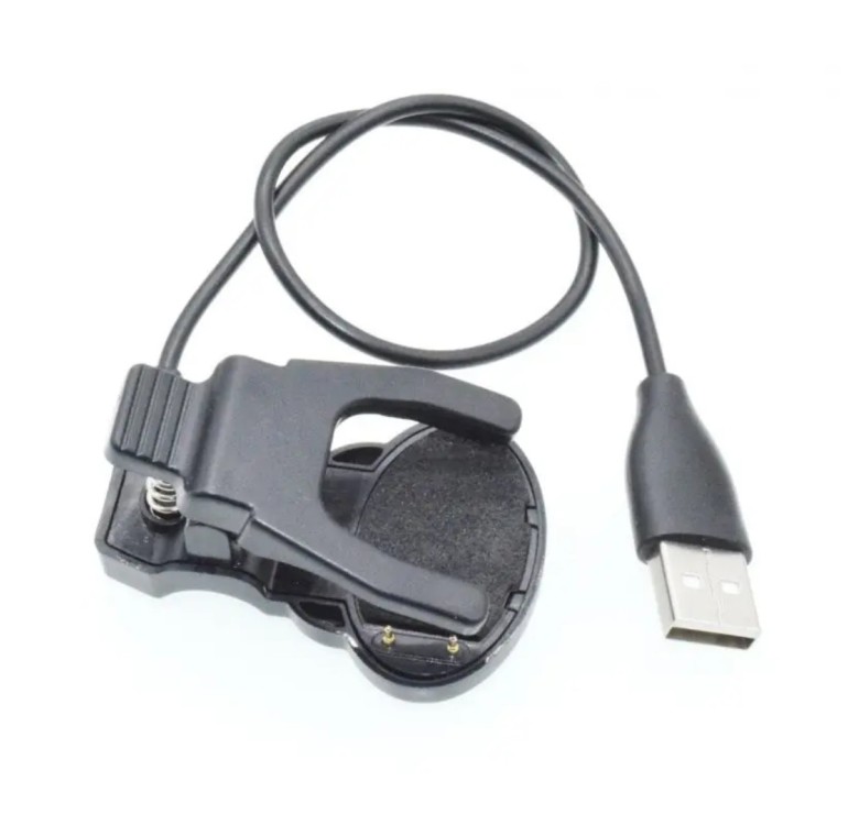Адаптер USB кабель для смарт-годинника на 2 контакти 8 мм. 30 см. / Чорний