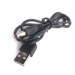 Кабель для живлення роутерів та інших пристроїв 5.5 * 2.1 мм. / DC 5 вольт / 100 см. / Чорний