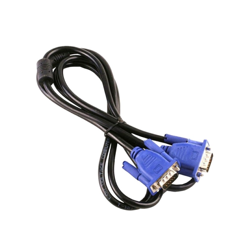 Кабель VGA-VGA / 1,5M (2897) з ферритами / Черный