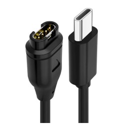 Зарядний кабель Type-C для годинника Garmin (100 см) Чорний