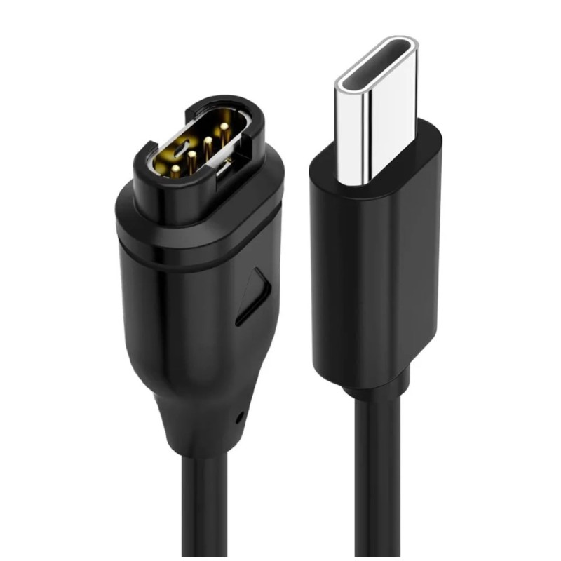 Зарядний кабель Type-C для годинника Garmin (100 см) Чорний