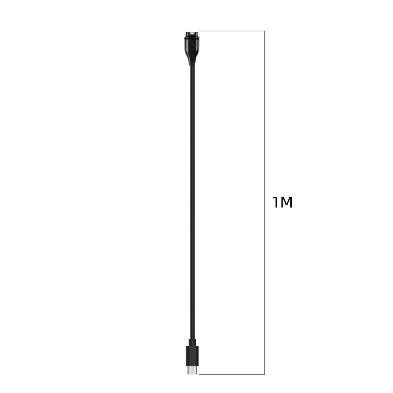 Зарядний кабель Type-C для годинника Garmin (100 см) Чорний