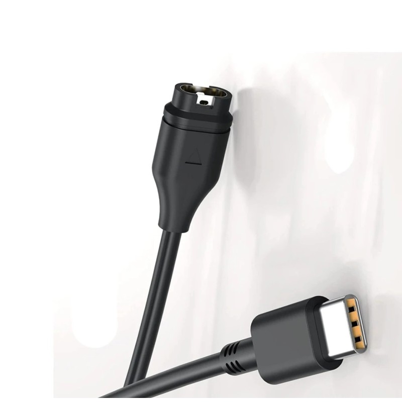 Зарядний кабель Type-C для годинника Garmin (100 см) Чорний