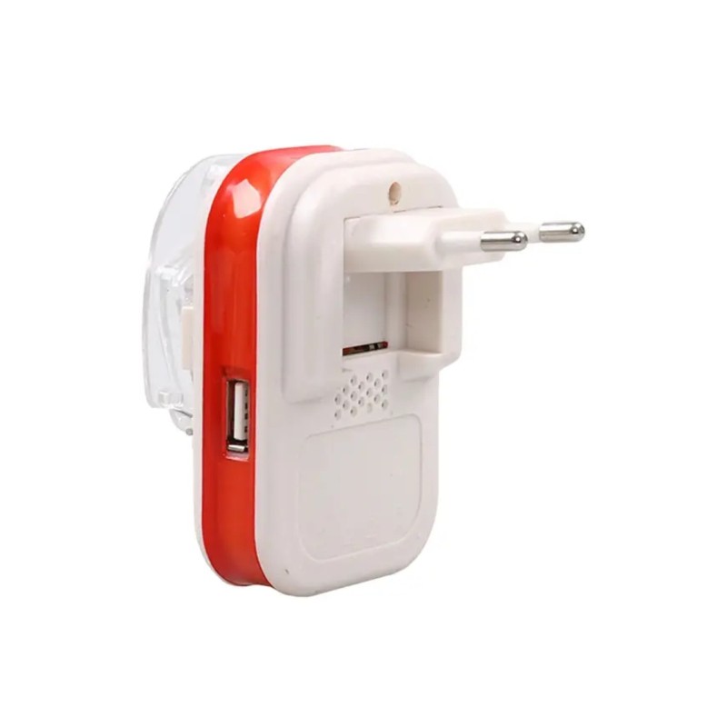 Універсальний зарядний пристрій HY02 з дисплеєм і USB \ Червоний