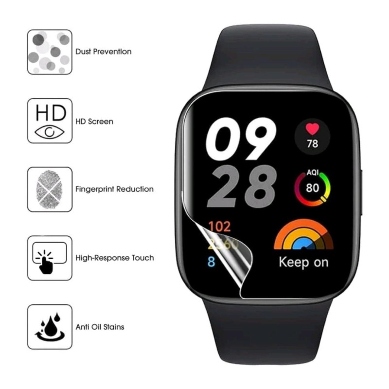 Защитная гидрогелевая пленка для часов Redmi Watch 3 / Прозрачная