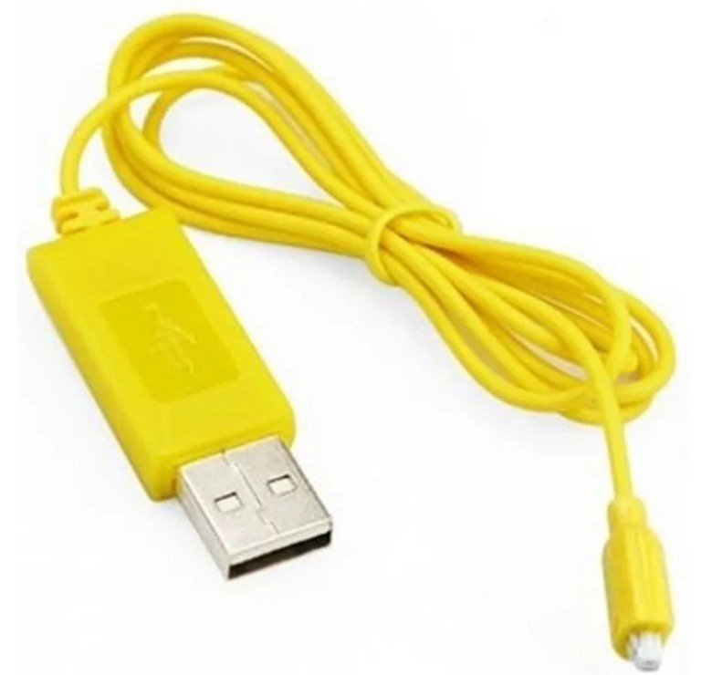 Зарядний USB кабель для гелікоптера Syma S105 S107 Жовтий