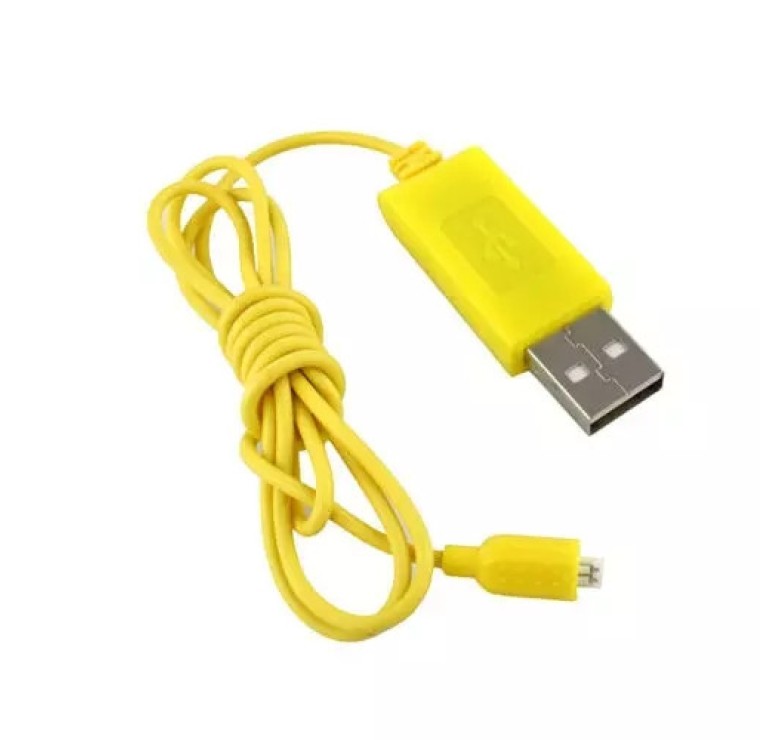 Зарядний USB кабель для гелікоптера Syma S105 S107 Жовтий