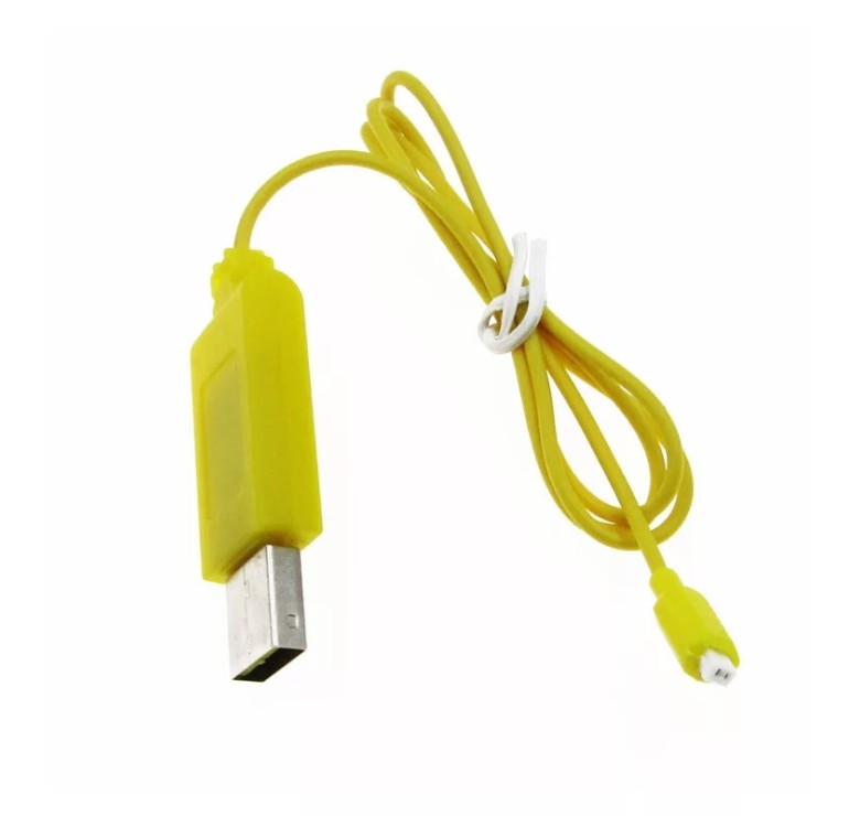 Зарядний USB кабель для гелікоптера Syma S105 S107 Жовтий