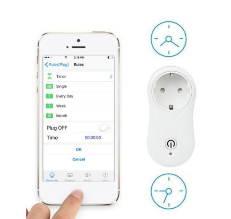 Розумна розетка з Wi-Fi управлінням Socket J2 / розетка з USB / Білий