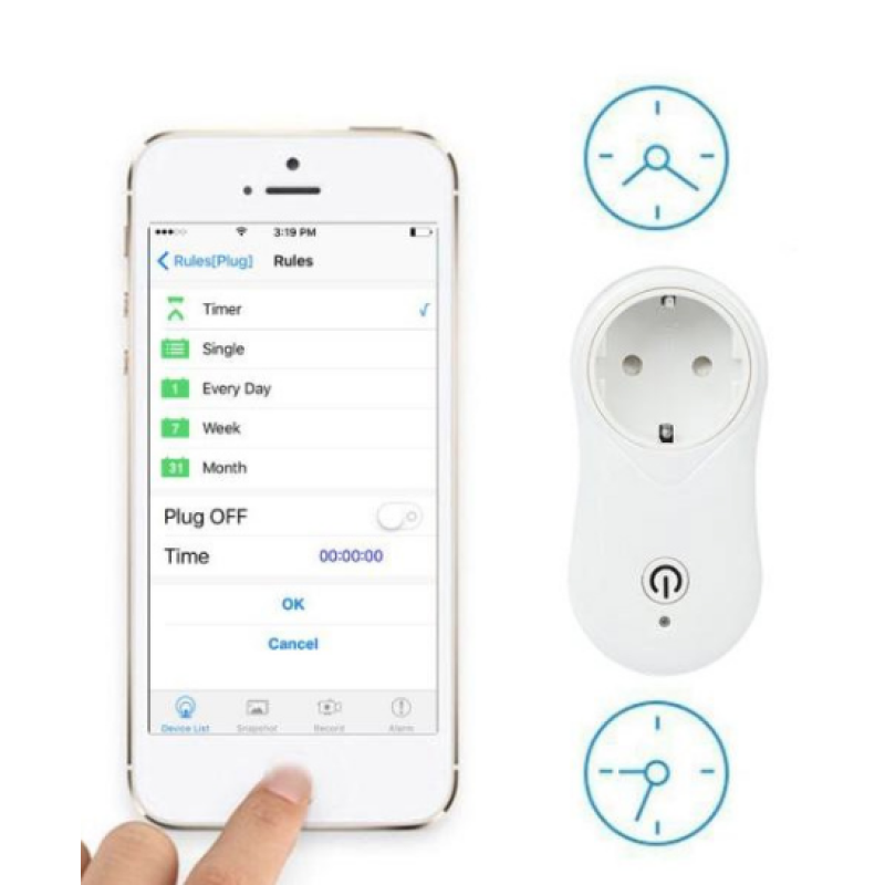 Розумна розетка з Wi-fi керуванням Socket J2 / розетка з USB / Білий