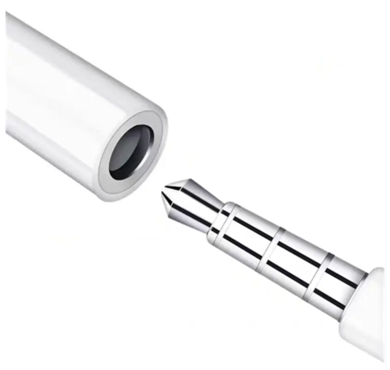 Перехідник з Type-C на аудіо 3.5 mm для Iphone16, 16 Pro, 16 Pro Max, 16 Plus / Білий