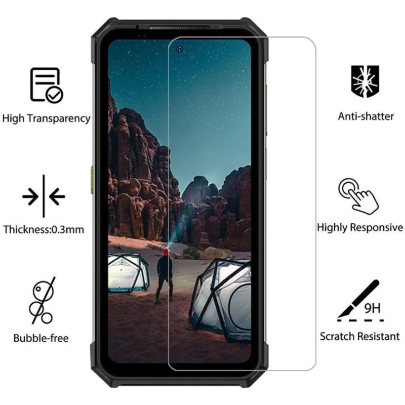 Закаленное защитное стекло на Ulefone Armor 24 – Прозрачное